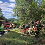 Baggerunfall auf der Straße