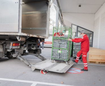 Ankunftszentrum Graz Lieferung